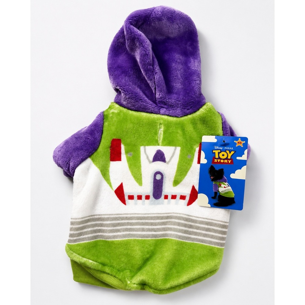 Disney Pixar Toy Story Buzz Lightyear Dog Hoodie Costume XS New With Tags